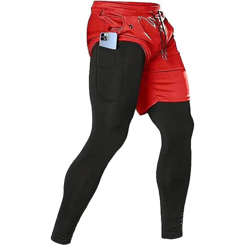 2-in-1 Men’s Sport Pants – Training & Fitness Jogging Trousers