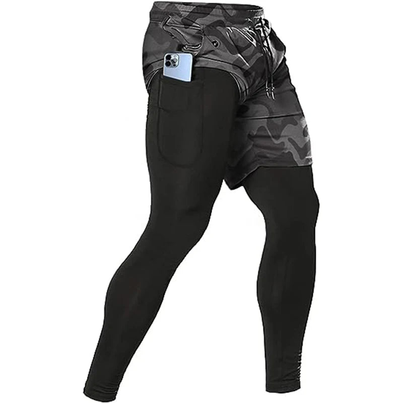 2-in-1 Men’s Sport Pants – Training & Fitness Jogging Trousers