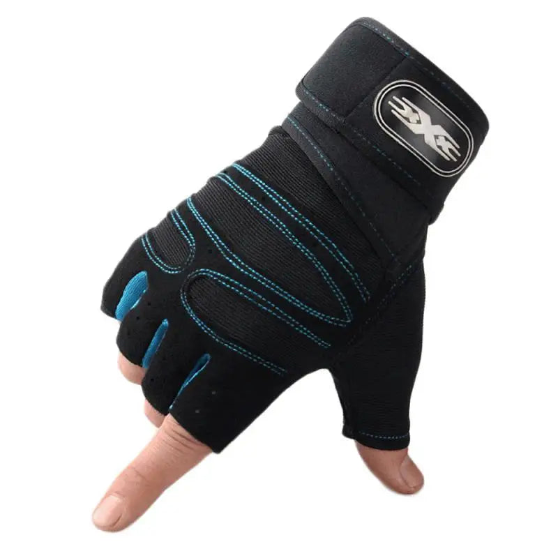 Heavyweight Training Gloves – Half Finger Non-Slip Gloves with Wrist Support