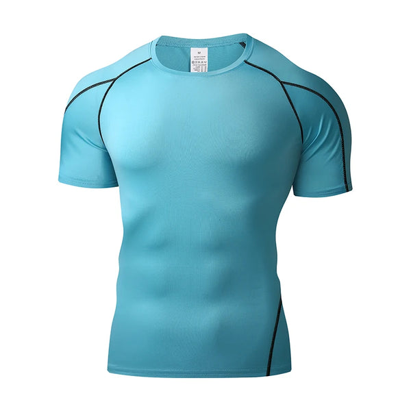 Men’s Summer Compression Running T-Shirt – Athletic Gym Top