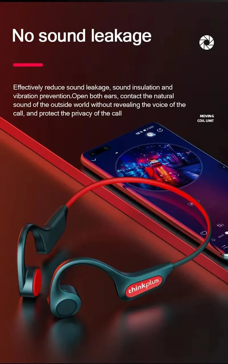 Lenovo X3 Pro TWS Bluetooth 5.3 Bone Conduction Earphones – IP56 Waterproof Wireless Sports Headset for Running & Music