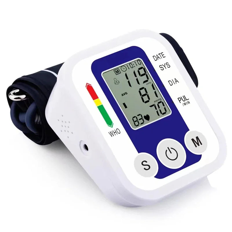 Digital Arm Blood Pressure Monitor – Portable Automatic Tonometer with Heart Rate Tracking