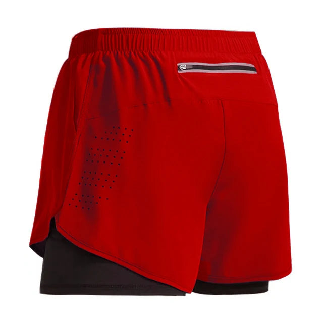 2-in-1 Men’s Running Shorts – Quick-Dry Gym & Training Shorts