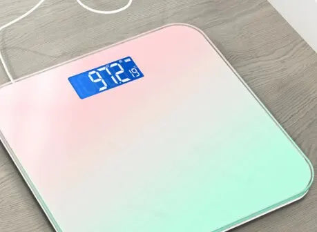 Gradient Color Intelligent LCD Electronic Scale – Digital Glass Weight Monitor