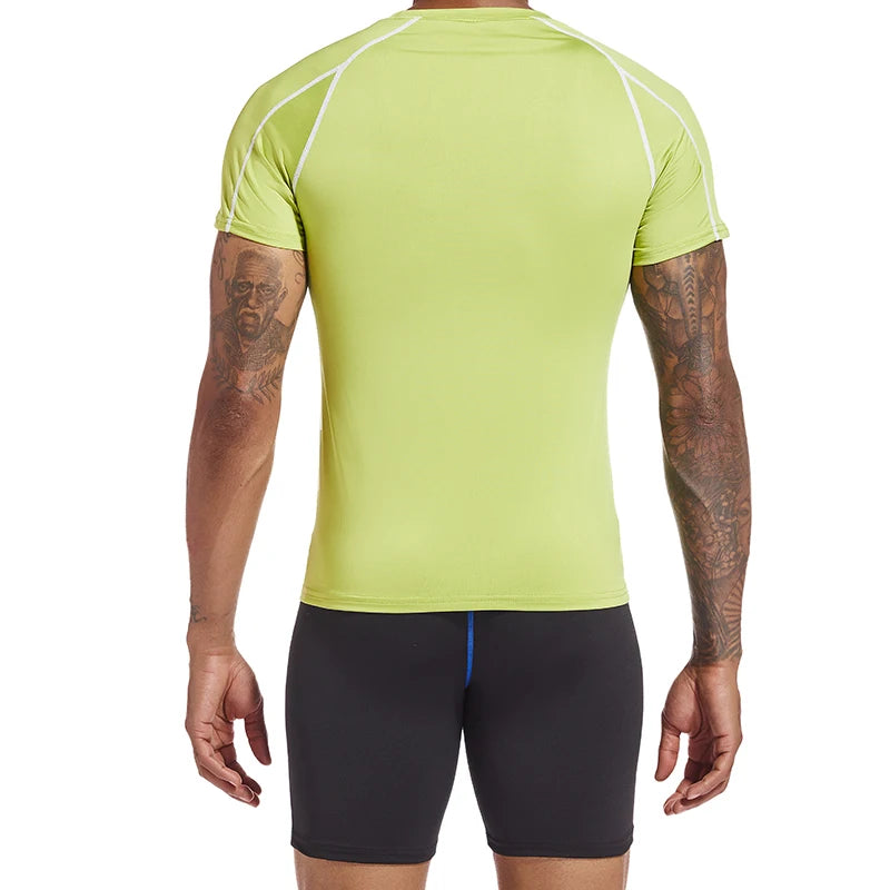 Men’s Summer Compression Running T-Shirt – Athletic Gym Top