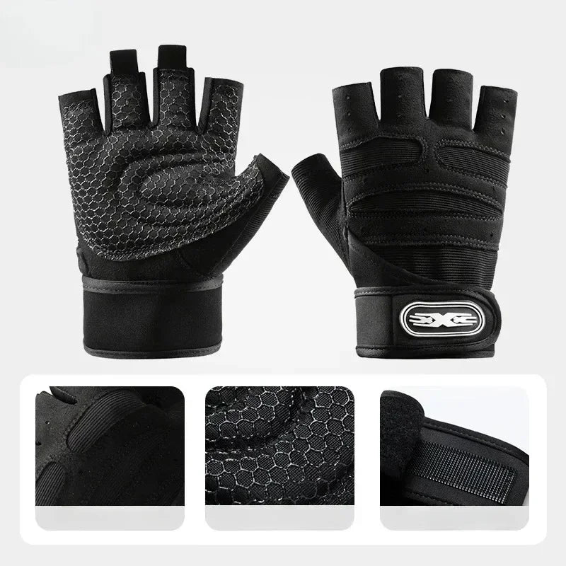 Shockproof Gym Gloves – Weightlifting & Fitness Gloves with Wrist Support