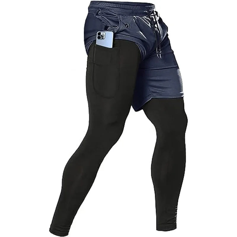 2-in-1 Men’s Sport Pants – Training & Fitness Jogging Trousers