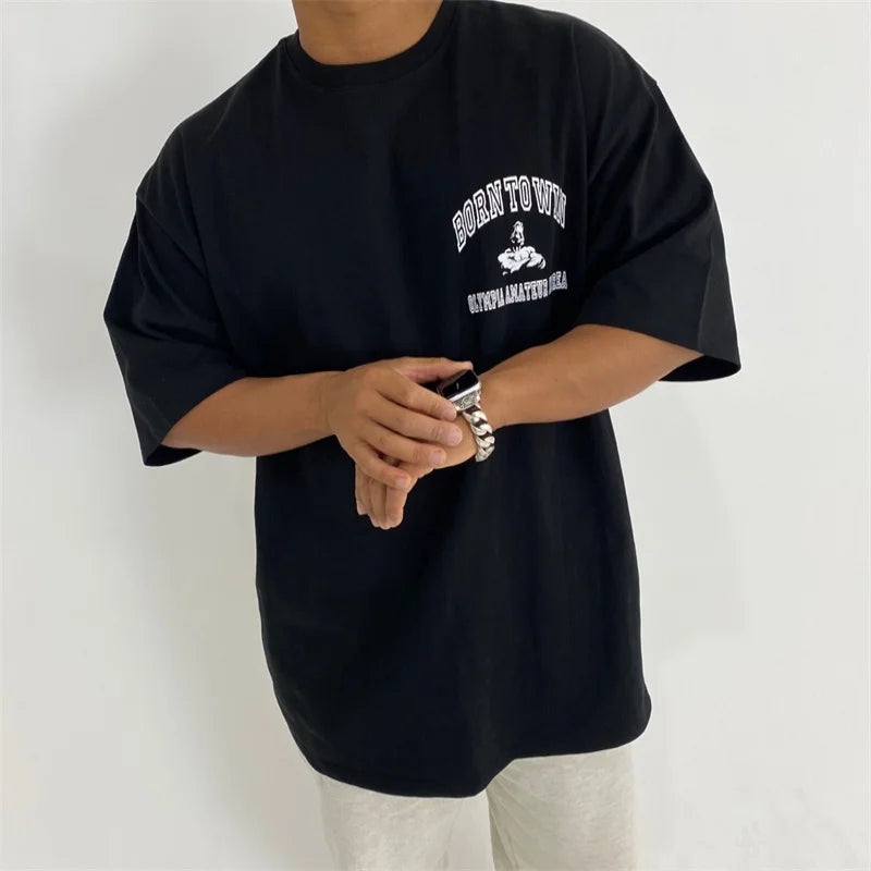 Men's Loose Fit Cotton Gym T-Shirt
