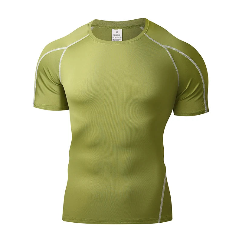 Men’s Summer Compression Running T-Shirt – Athletic Gym Top