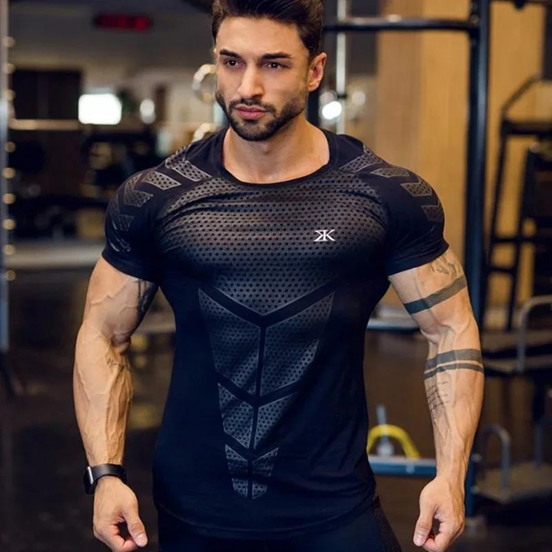 Men's Compression Running T-Shirt – Quick Dry Sports Top