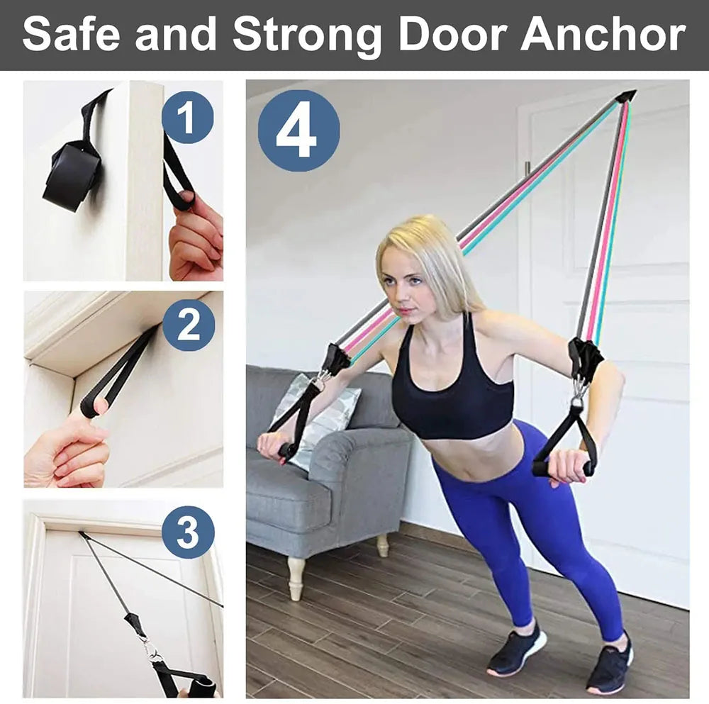 Resistance Bands Set – Tension Pull Ropes for Home Gym & Strength Training