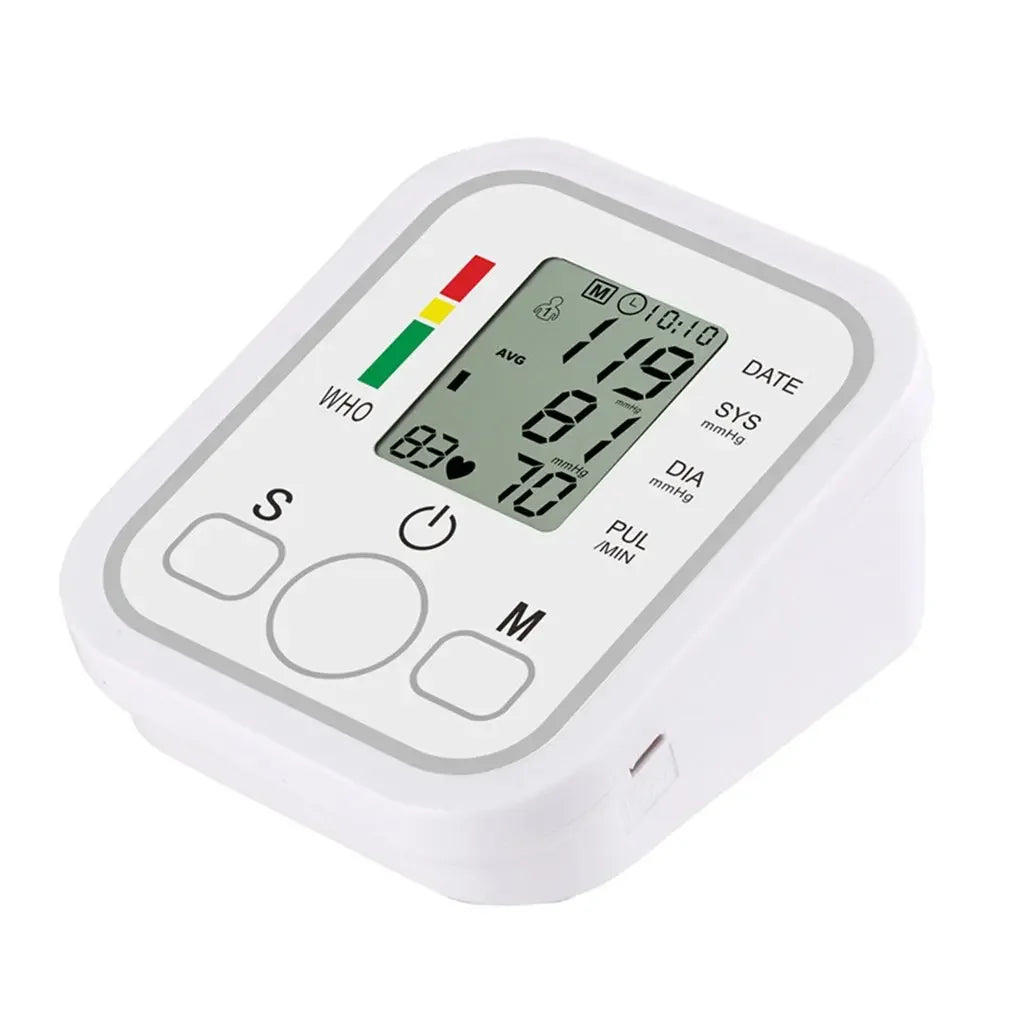 Digital Arm Blood Pressure Monitor – Portable Automatic Tonometer with Heart Rate Tracking