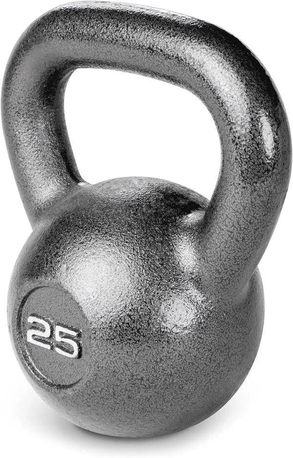 HKB Kettlebell – 10 to 55 lbs Cast Iron Weight with Hammer Finish