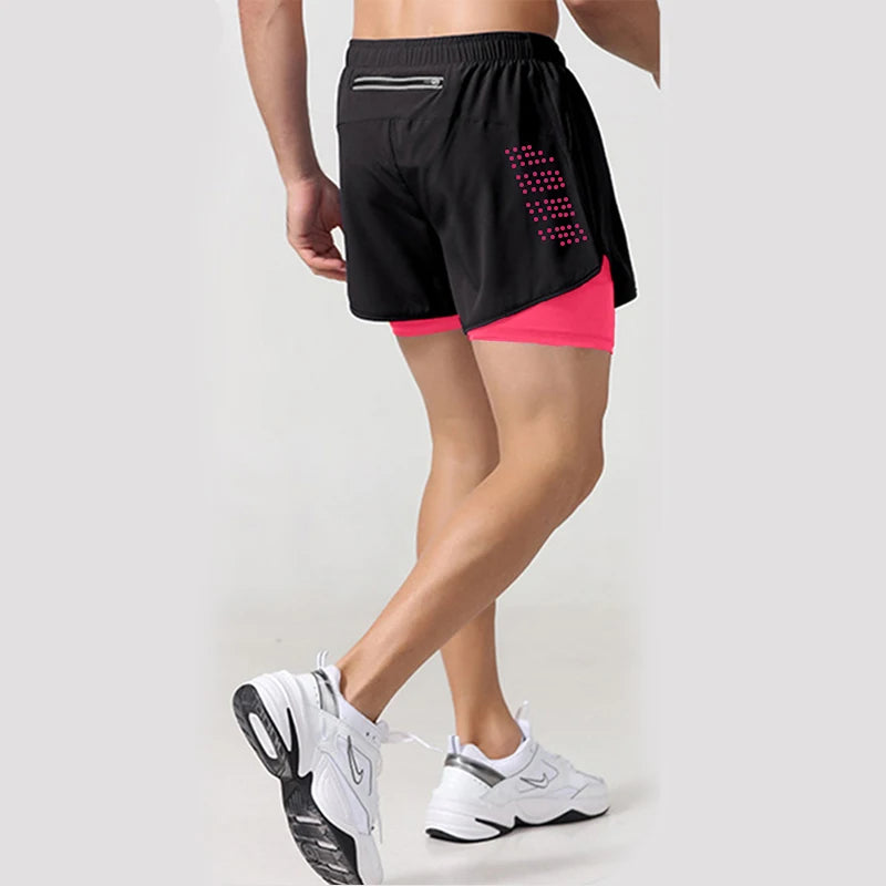 2-in-1 Men’s Running Shorts – Quick-Dry Gym & Training Shorts