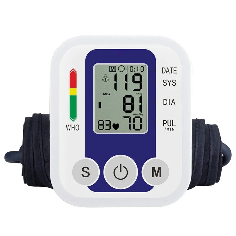 Digital Arm Blood Pressure Monitor – Portable Automatic Tonometer with Heart Rate Tracking