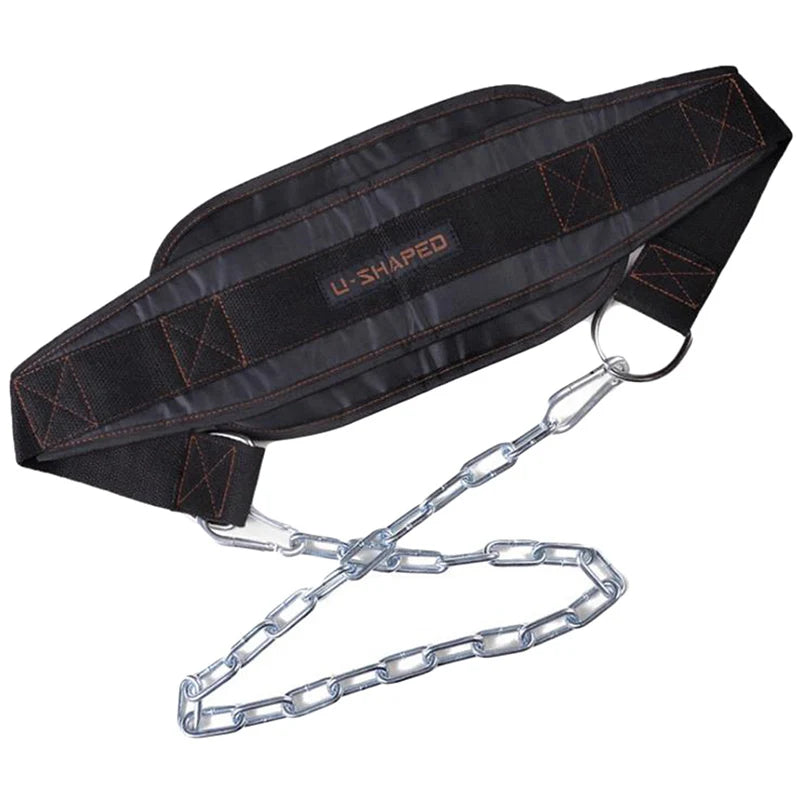 Neoprene Dipping Belt – Weightlifting Belt with Chain for Pull-Ups & Strength Training