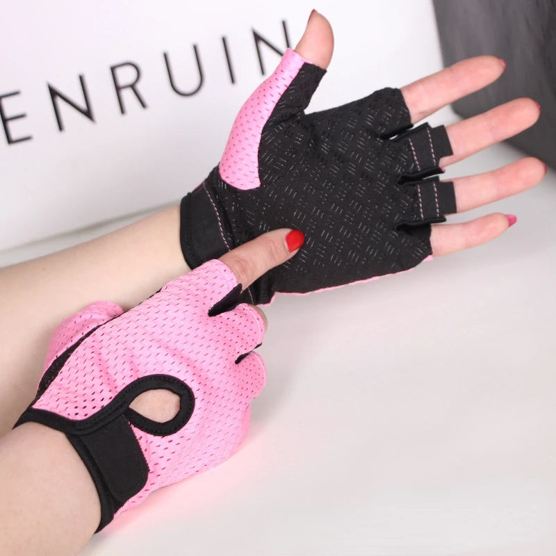Half Finger Gym Gloves – Breathable Non-Slip Gloves for Men & Women