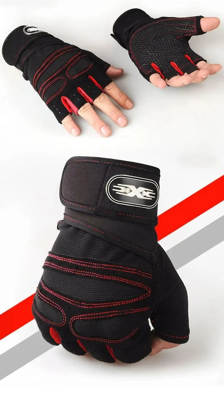 Shockproof Gym Gloves – Weightlifting & Fitness Gloves with Wrist Support