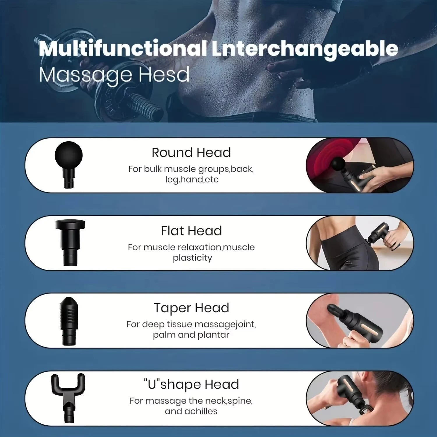 Portable Massage Gun – Electric Body Relaxation Tool with LED Display