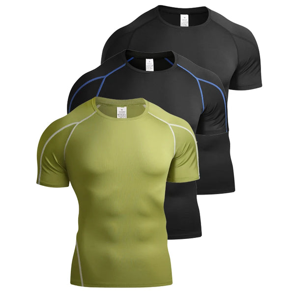 Men’s Summer Compression Running T-Shirt – Athletic Gym Top
