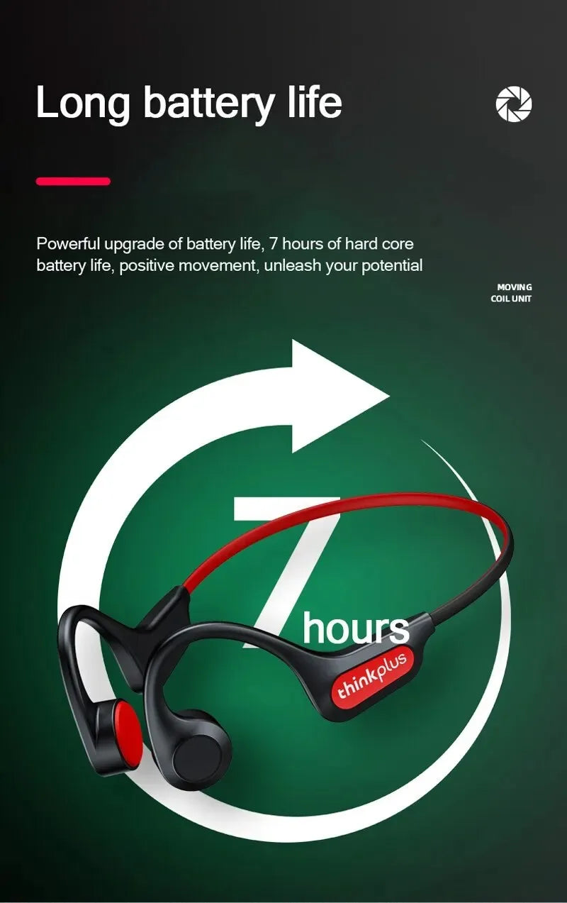 Lenovo X3 Pro TWS Bluetooth 5.3 Bone Conduction Earphones – IP56 Waterproof Wireless Sports Headset for Running & Music