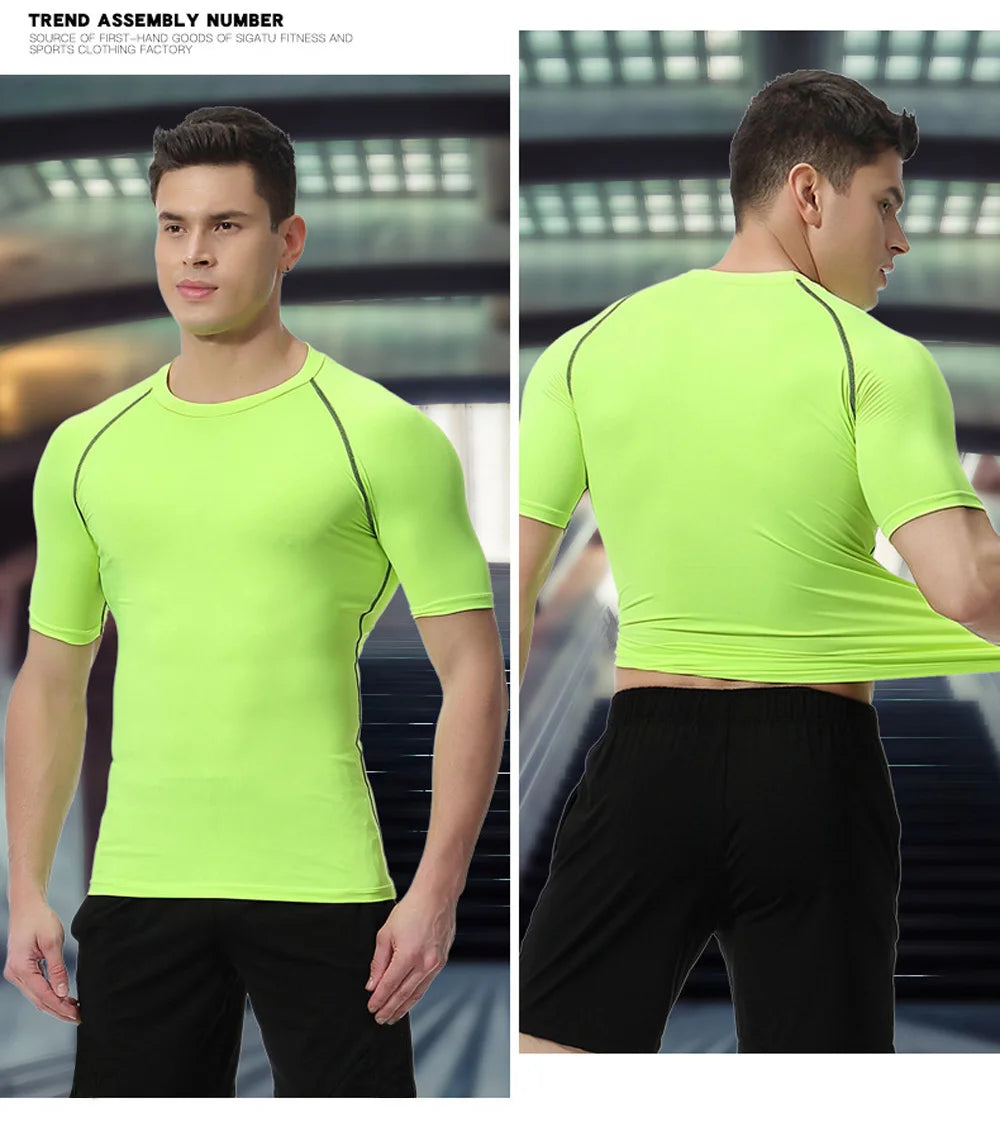 Compression Shirt Men – Quick-Dry Gym & Running Rashguard Tee