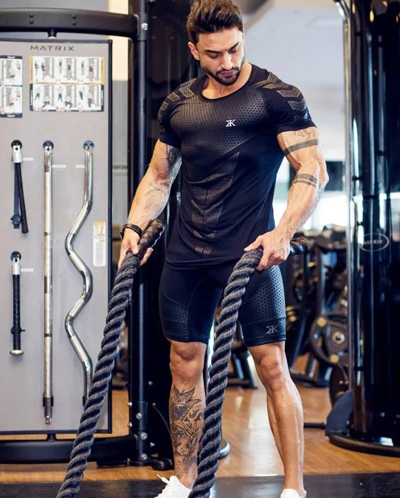 Men's Compression Running T-Shirt – Quick Dry Sports Top
