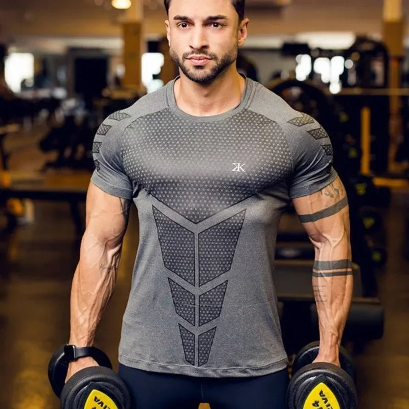 Men's Compression Running T-Shirt – Quick Dry Sports Top