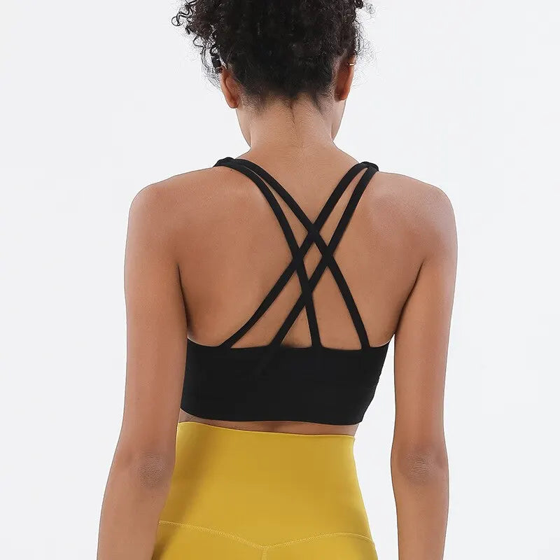 Women's Racerback Sports Bra – Breathable Nylon Fitness Top
