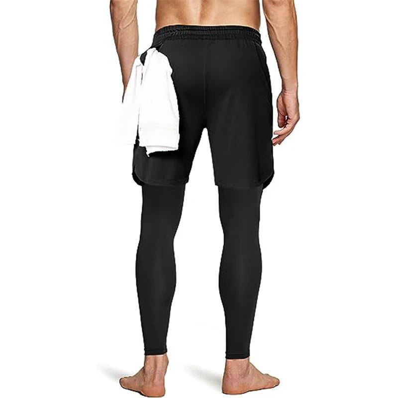 2-in-1 Men’s Sport Pants – Training & Fitness Jogging Trousers