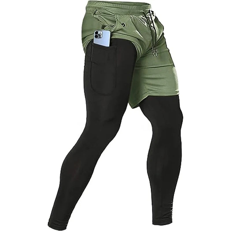 2-in-1 Men’s Sport Pants – Training & Fitness Jogging Trousers