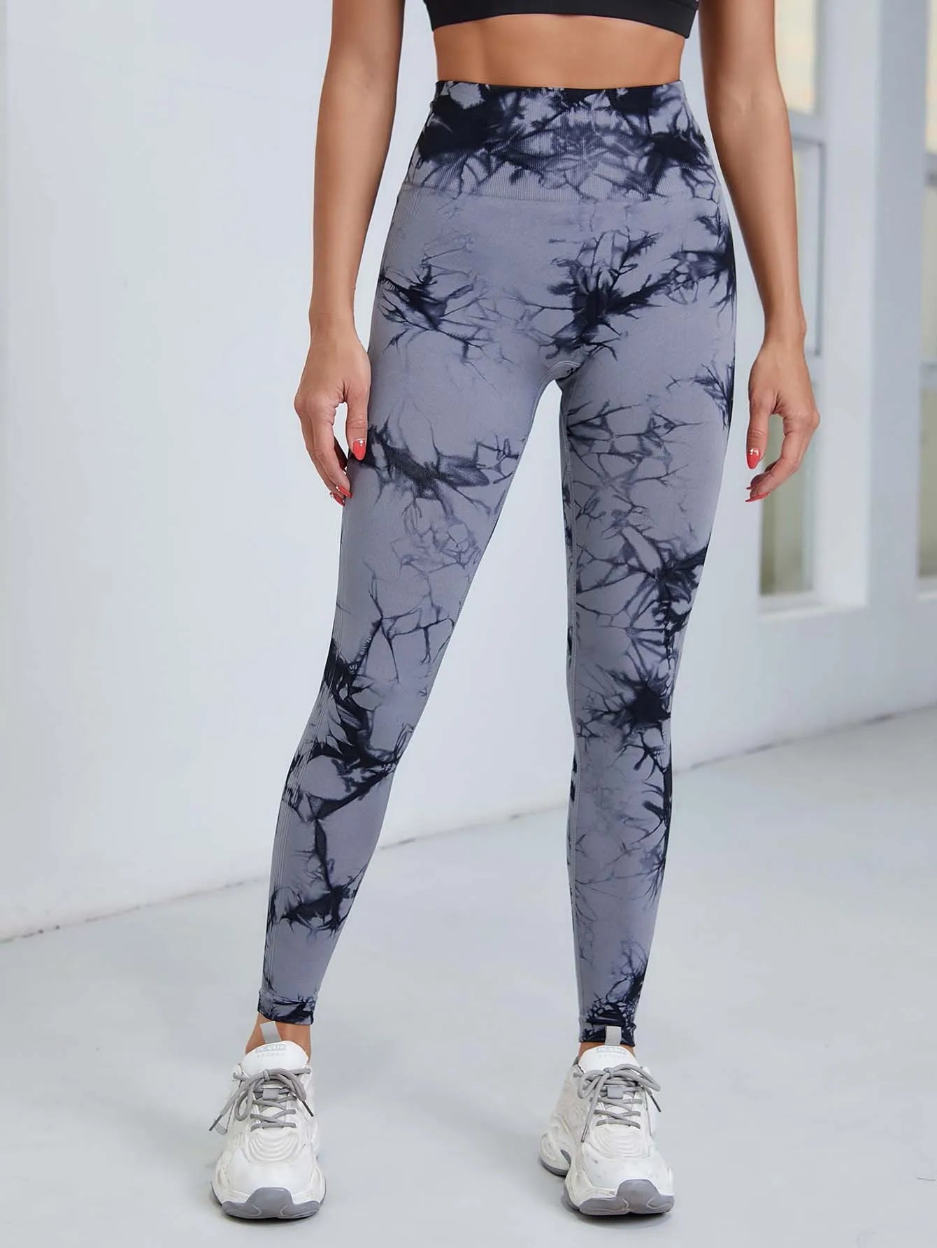 Tie Dye Yoga Pants – High Waist Push Up Leggings for Fitness & Gym