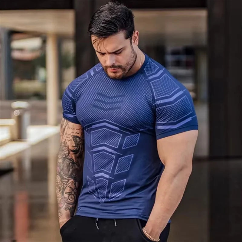 Men's Compression Running T-Shirt – Quick Dry Sports Top