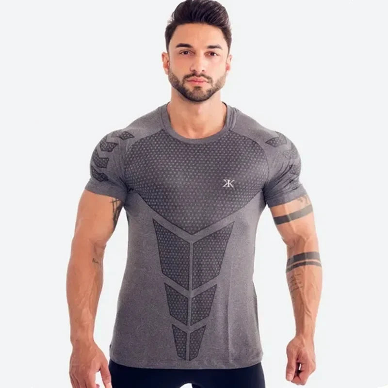 Men's Compression Running T-Shirt – Quick Dry Sports Top