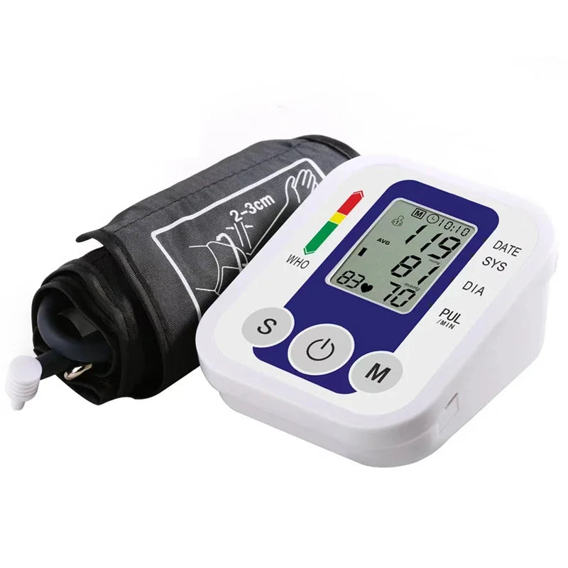 Digital Arm Blood Pressure Monitor – Portable Automatic Tonometer with Heart Rate Tracking