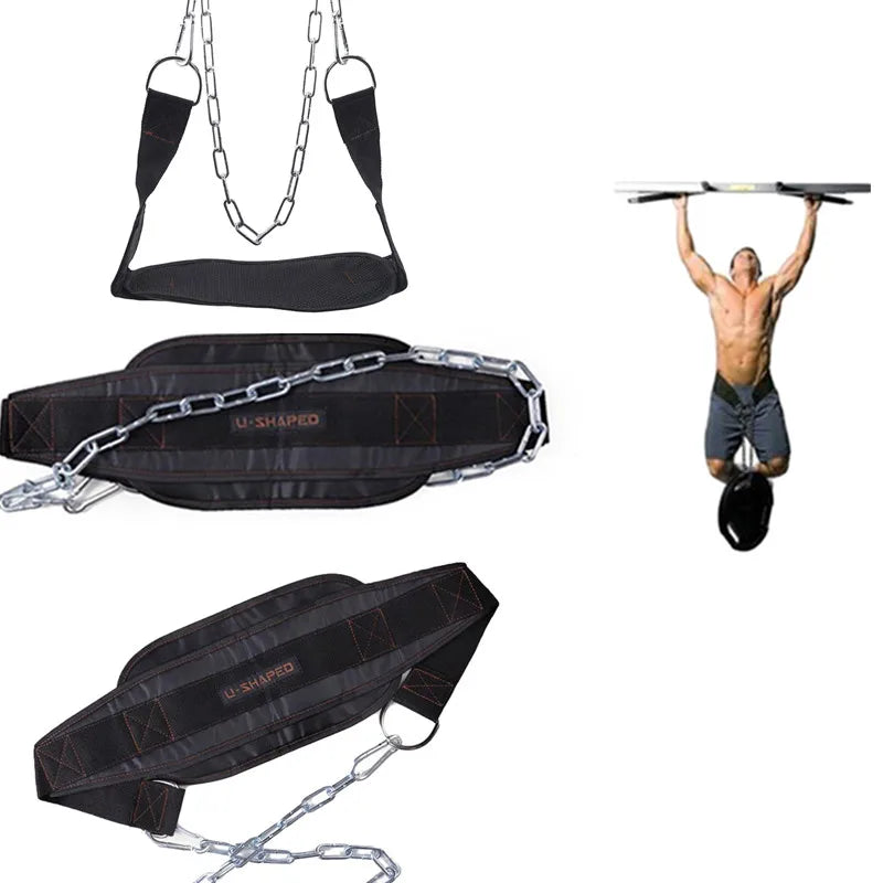 Neoprene Dipping Belt – Weightlifting Belt with Chain for Pull-Ups & Strength Training