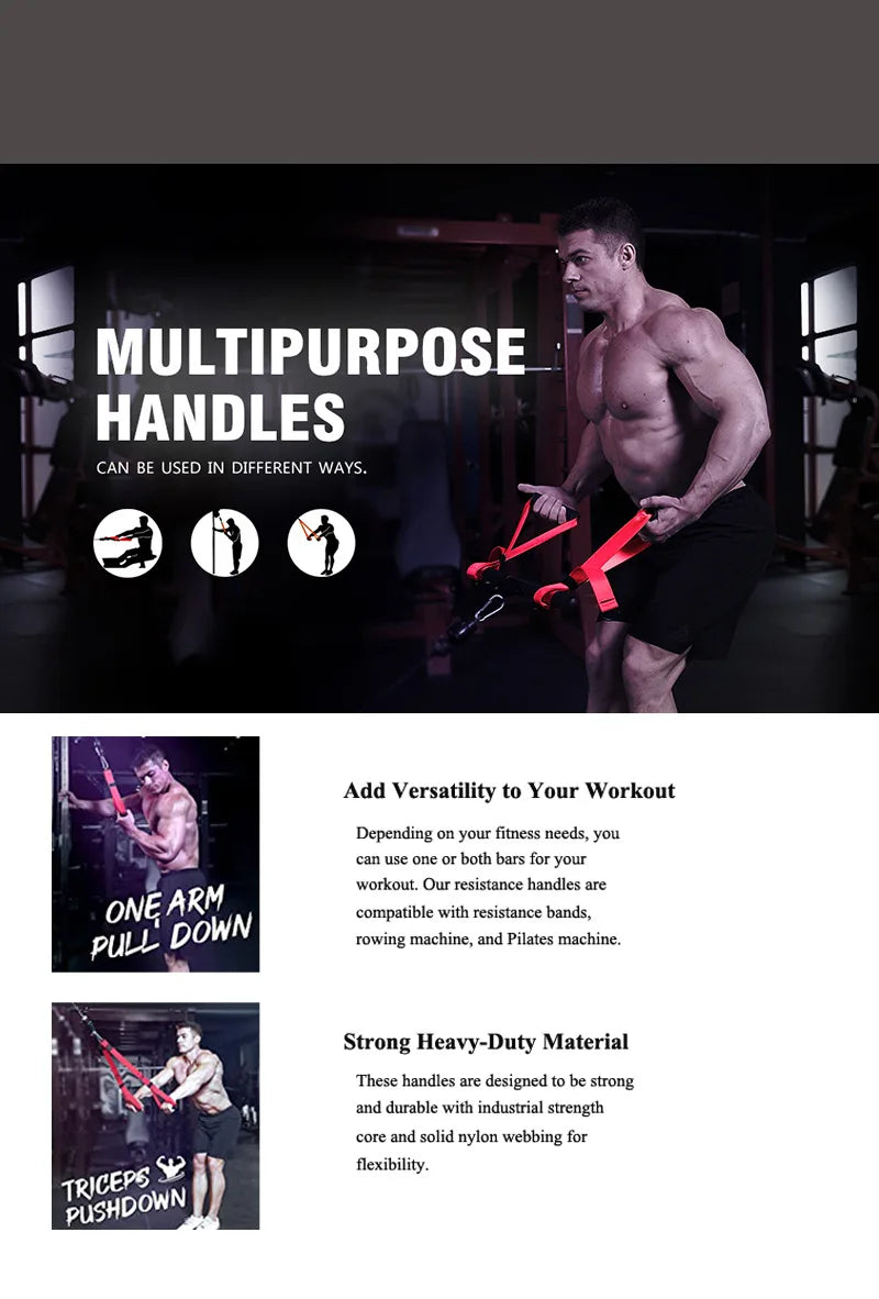 Tricep Push Pull Rope – Face Pull & Cable Handle for Upper Body Workouts