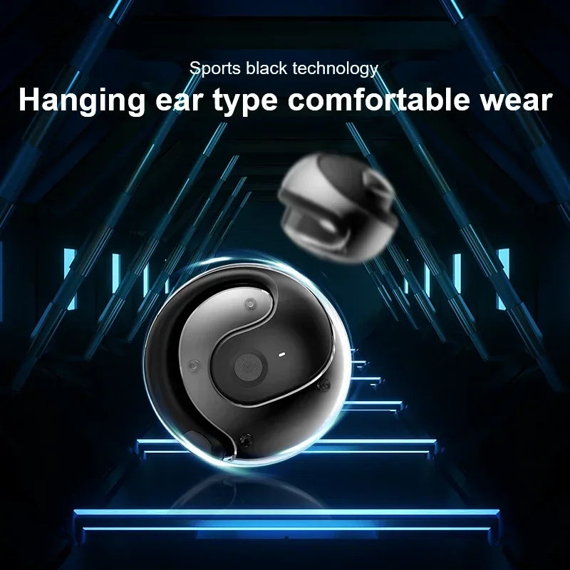 OWS Wireless Bluetooth Headphones – HiFi Stereo Earbuds with Mic, Smart Touch, Waterproof Sports Earphones for Phone