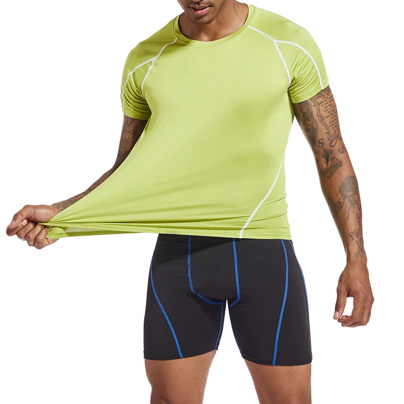 Men’s Summer Compression Running T-Shirt – Athletic Gym Top