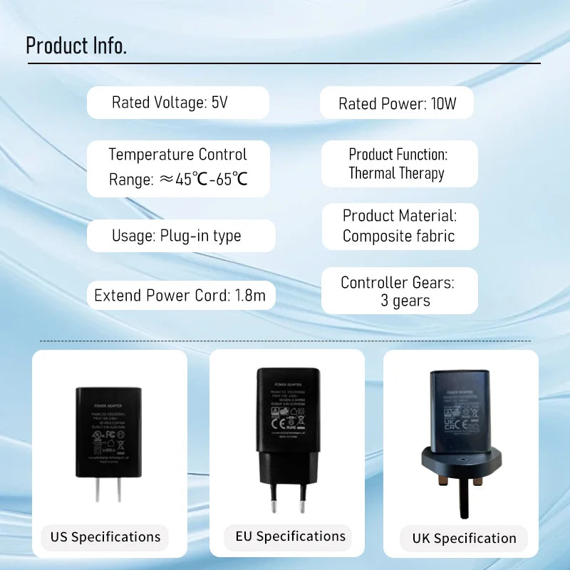 Heating Neck Support with Vibration Massager – USB Hot Compress Brace with 3-Level Timer for Pain Relief