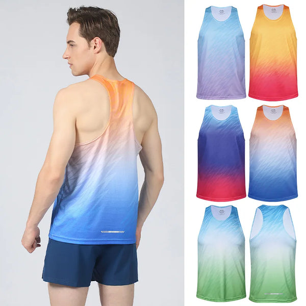 Men’s Ultra-Light Reflective– Sleeveless Quick-Drying Running Tank Top