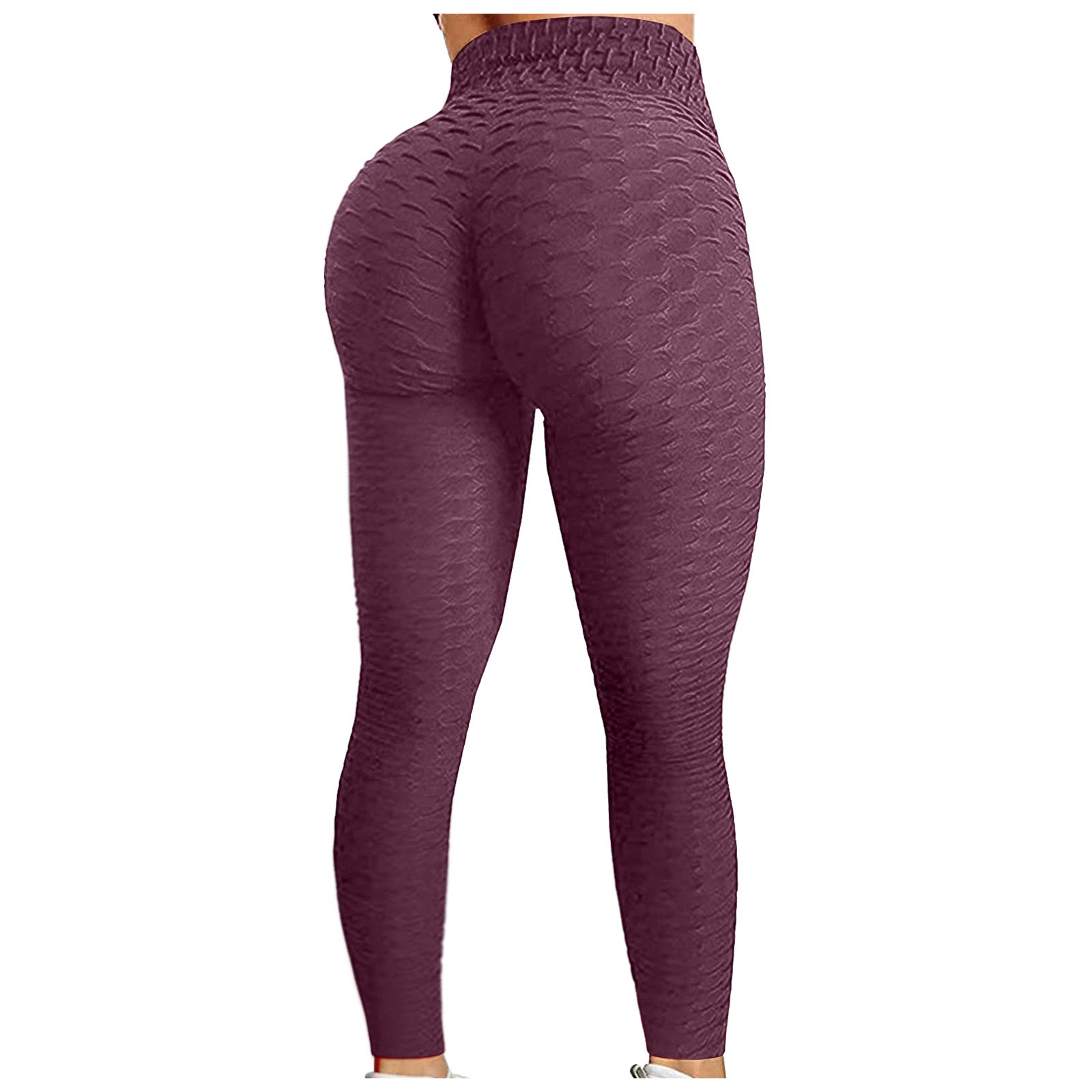 Women's Bubble Hip Lifting Yoga Pants – High-Waisted Flared Fitness Trousers
