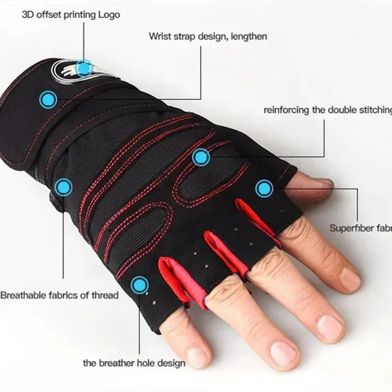 Shockproof Gym Gloves – Weightlifting & Fitness Gloves with Wrist Support