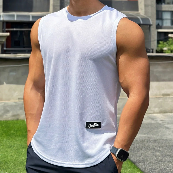 Men’s Mesh Gym Tank Top – Breathable Sleeveless Workout Shirt