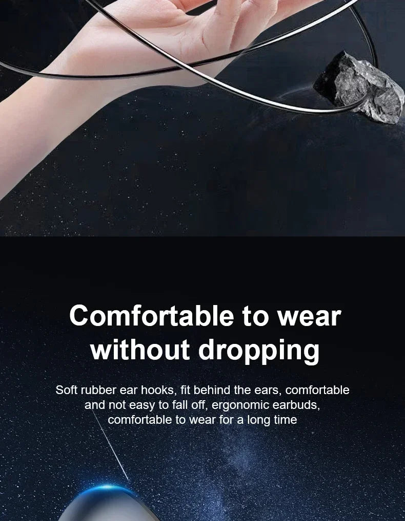 OWS Wireless Bluetooth Headphones – HiFi Stereo Earbuds with Mic, Smart Touch, Waterproof Sports Earphones for Phone