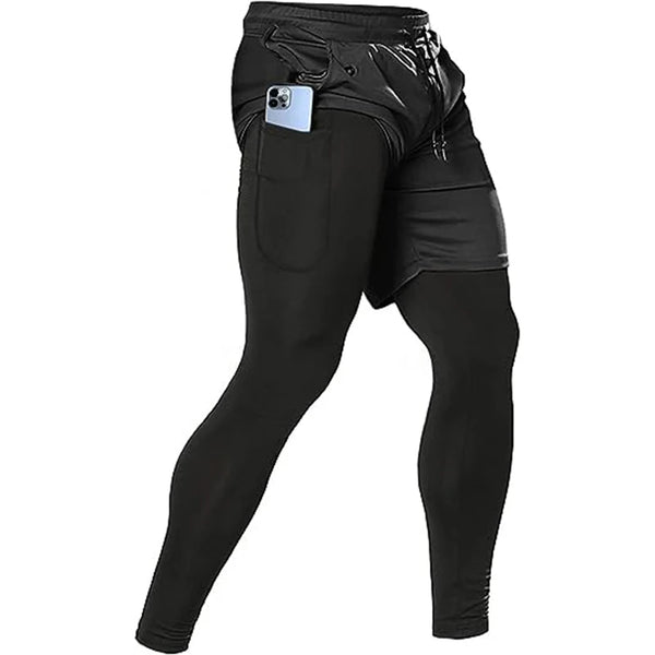 2-in-1 Men’s Sport Pants – Training & Fitness Jogging Trousers