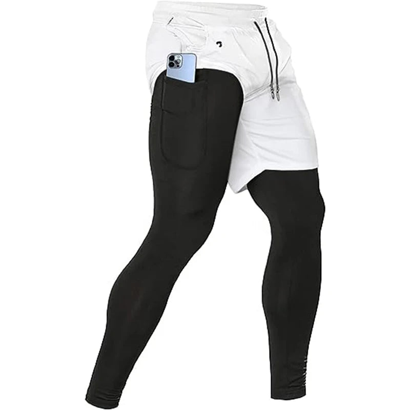 2-in-1 Men’s Sport Pants – Training & Fitness Jogging Trousers