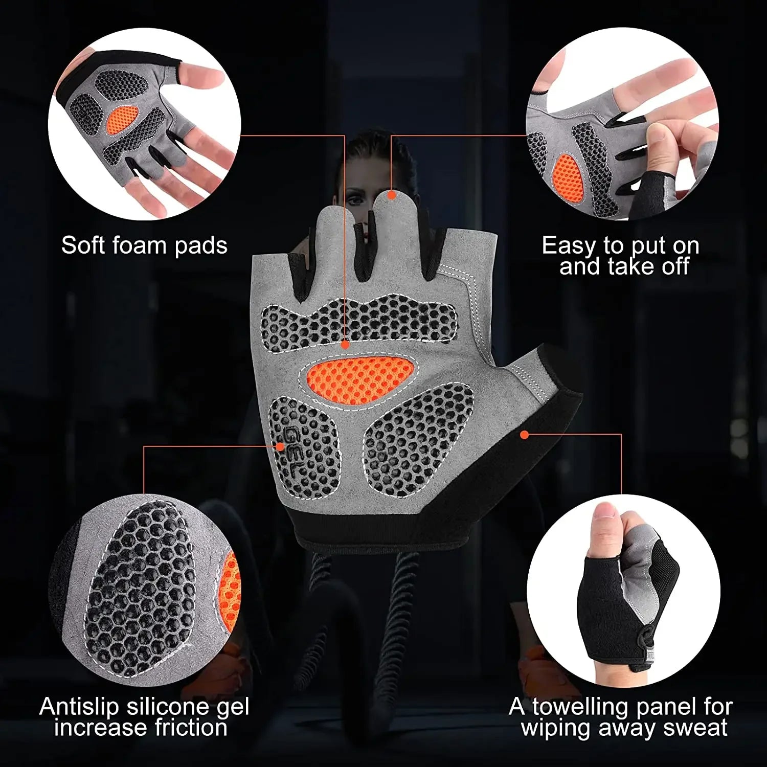Fingerless Gym Gloves – Non-Slip Training Gloves for Men & Women