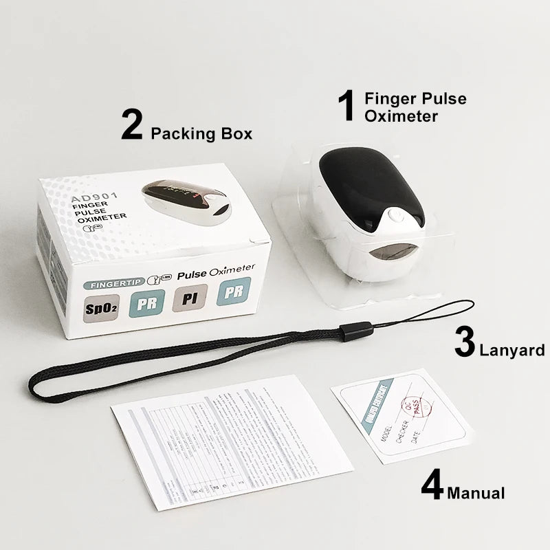 Finger Pulse Oximeter – Oxygen Saturation & Heart Rate Monitor for All Ages
