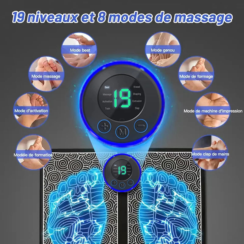 EMS Foot Massager Pad – USB Rechargeable Muscle Stimulator